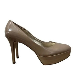 Guess Nude Faux Leather Platform Stiletto Heels 8